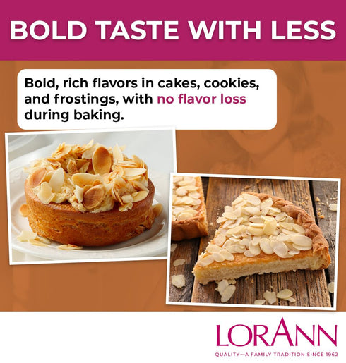 16 Oz LorAnn Oils Almond Bakery Emulsion: True Essence, Ideal for Boosting Fruit Tones in Cakes, Cookies & Desserts