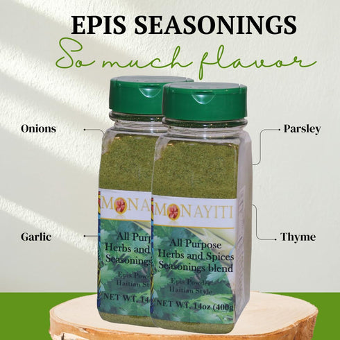 2x14oz (2x400g) pack 2 Monayiti Epis Haitian Style Seasoning