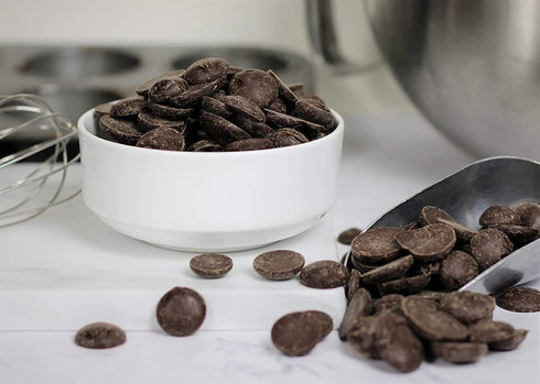 1 lb Mint Crunch Chocolate Discs by Its Delish, Bulk Bag | Melting Chocolate Candy Wafers with Minty Flavor Dark