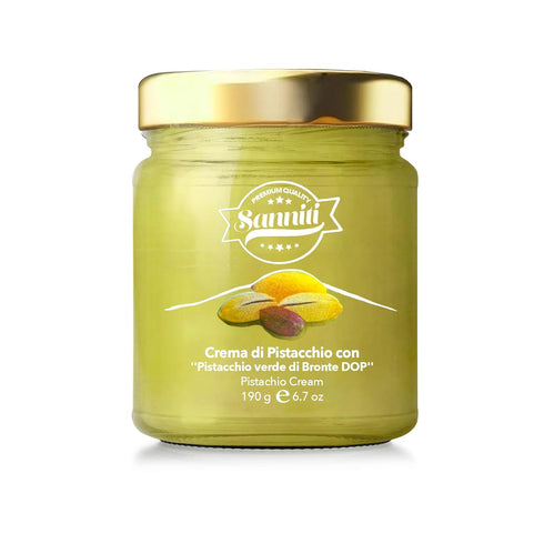 Sanniti Marullo Sicilian Pistachio Spread Crema di Pistacchio Verde di Bronte DOP,