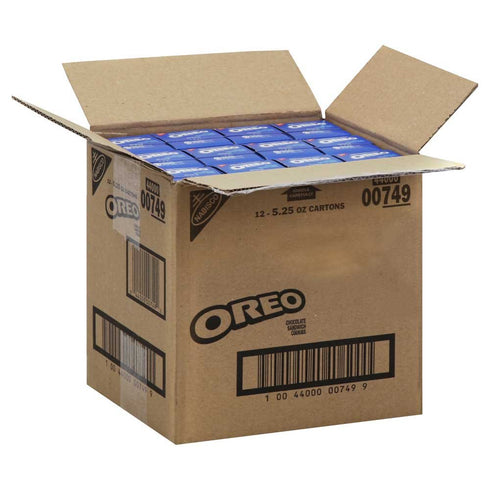 Mondelez International 5.25 12 Kraft Nabisco Oreo Chocolate Cream Sandwich Cookies, Ounce -- per case.