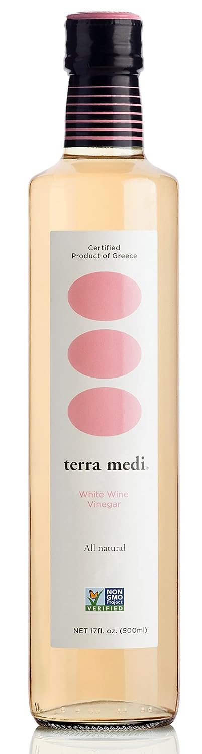 Terra Medi Greek White Wine Vinegar, 17 Ounce