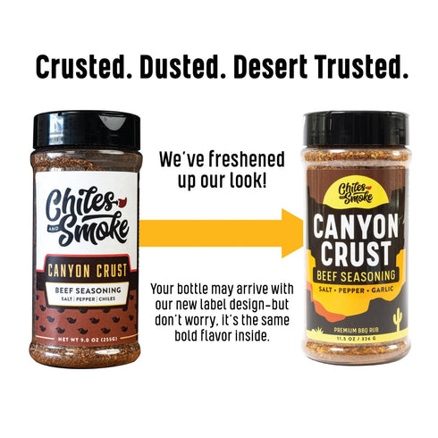 326 Chiles and Smoke - Canyon Crust Beef Seasoning, Great on Beef Brisket, Ribeye Steaks, Hamburger Meat and More, BBQ