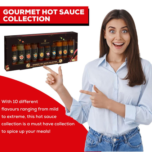 Set -10 Sets Chilli, Hot Sauce Gift Flavours, Hot Sauce Bottles, Food Gift For Men, Women, Vegan |Gourmet Chilli Sauces