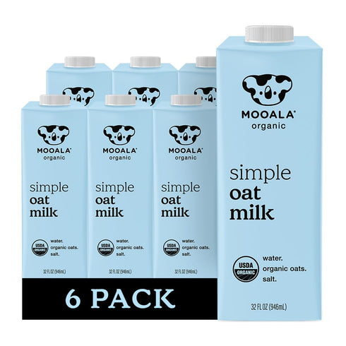 Mooala Organic Simple Oat Milk, 32oz - 3 Ingredient, Shelf Stable, No