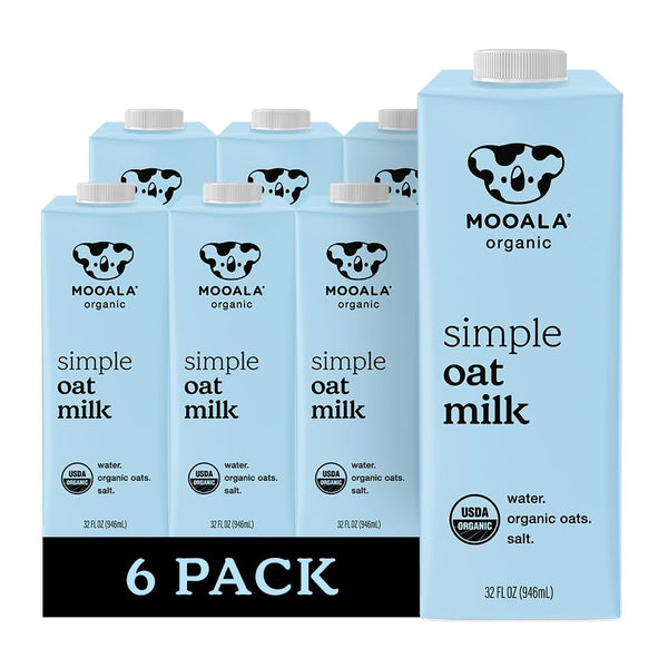 Mooala Organic Simple Oat Milk, 32oz - 3 Ingredient, Shelf Stable, No