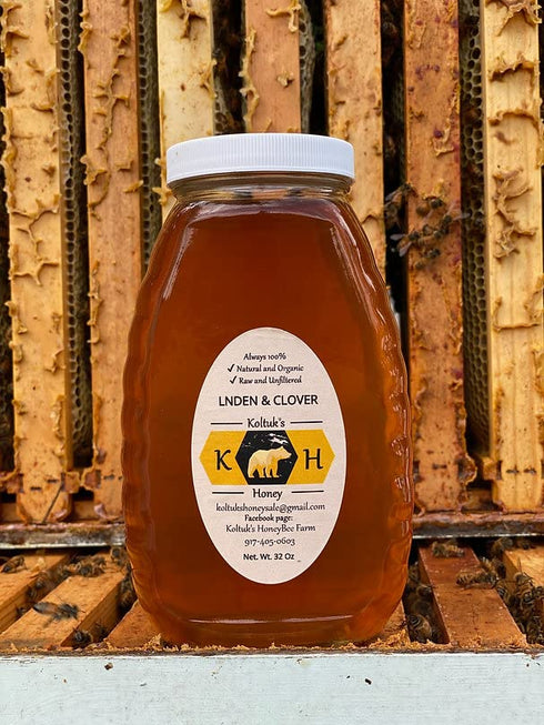 Gourmet Market 32oz Local NY/NJ Linden & Clover Honey Farm Fresh