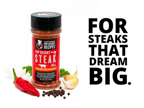 Todd Wilbur's Top Secret Recipes Steak Rub, 7 oz - Famous Steakhouse Flavor at Home, Gluten Free