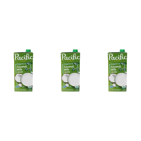 Pacific Foods Organic Coconut Milk, Plant Based Milk, 32 oz Carton (Pack