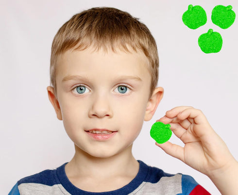 Gummi Gummies (4.4 Fruidles Frosted Sour Green Apples Candy, Delicious Sugar Coated Fruit Flavors Pounds)