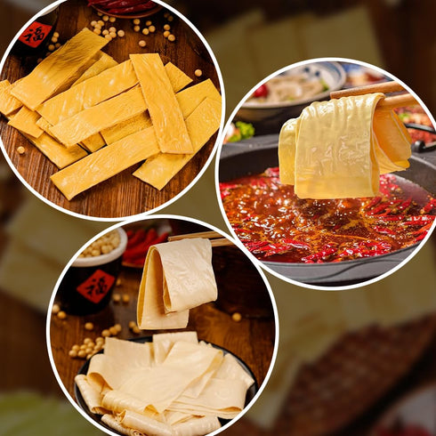 SIJIYUNLI 120g/4.23oz -Tofu Skin Dried Soybeans, Vegetarian Enthusiast, Suitable for Cold Salad or Hot Pot, Spicy Bar