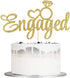 Engaged Cake Topper for Engagement Wedding Party Decorations Supplies