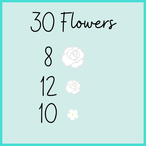 30 White Icing Flowers by Simply Sucr | Small Edible Sugar Roses | Wedding Cake Decorations & Favors | Royal Icing
