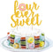 XXDecor Donut 4th Birthday Cake Topper Gold Glitter Donut Fourever Sweet Cake Decor