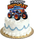 ALY Monster Truck Cupcake Topper Favors for Kids Birthday Party Cake Decorations