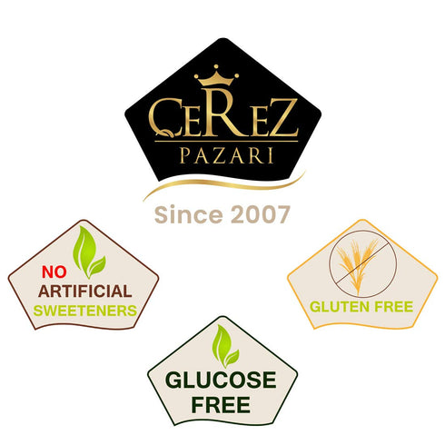 420g Apprx.42 Cerez Pazari Turkish Delight Pistachio Candy Gourmet Premium Vegan Sweets Medium Gift Box | Sweet Luxury