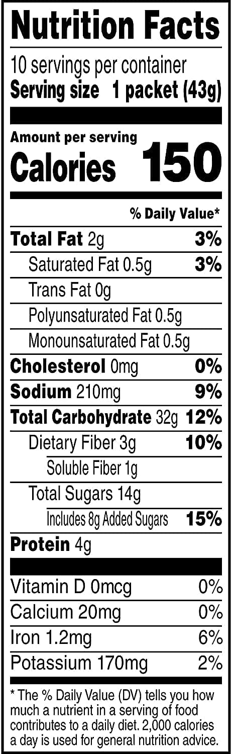 10 count 1.51 oz Packets (Pack 4) Quaker Instant Oatmeal, Raisin & Spice, Breakfast Cereal, , Per Box