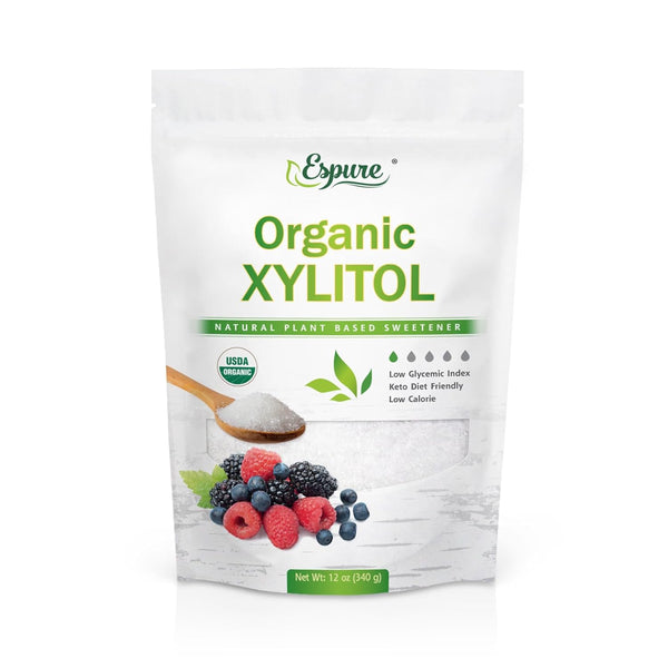 Espure Organic Xylitol - Derived from USDA Certified Organic Birch, Low Calorie, Keto,