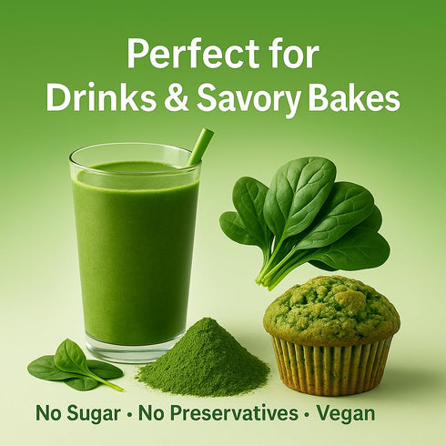 1 LB Confect Spinach Powder | Pure & Natural Vegetable Powder for Smoothies, Baking, Beverages, Juices, Tea & DIY