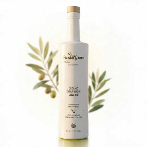 Pura Grove Organic Cold Pressed Extra Virgin Olive Oil Premium Grade -