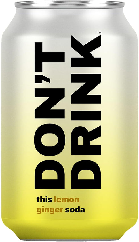 Dont Drink - Lemon Ginger - Prebiotic Soda - Electrolytes, 100% Vitamin