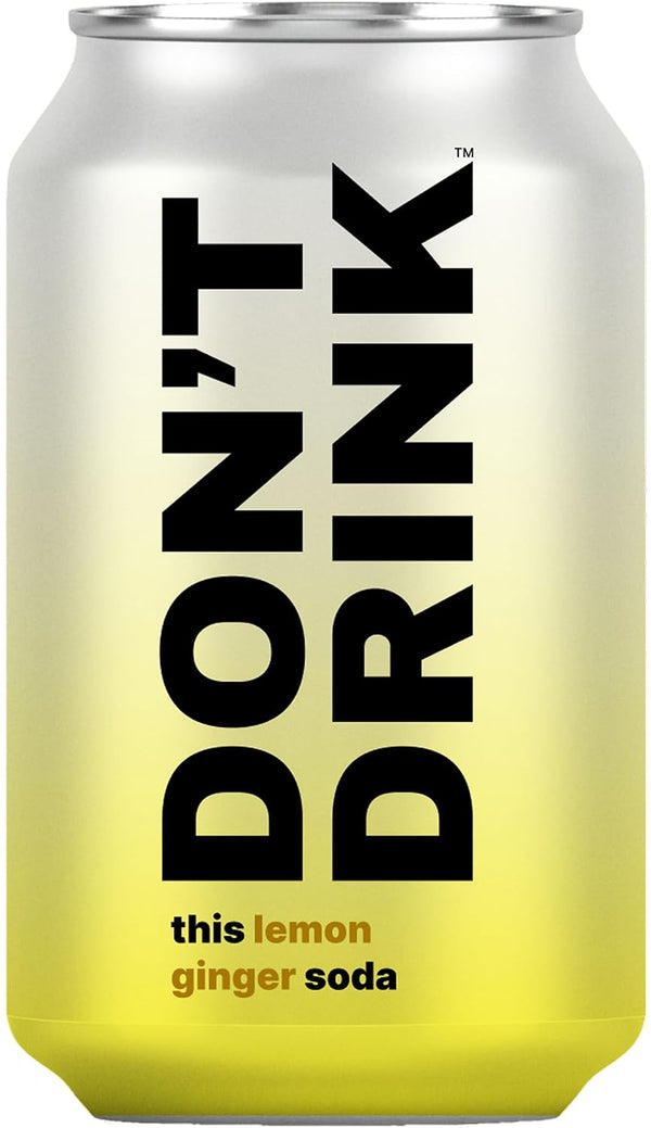 Dont Drink - Lemon Ginger - Prebiotic Soda - Electrolytes, 100% Vitamin