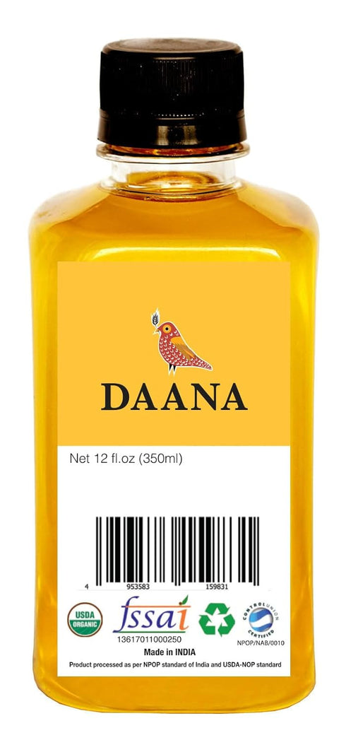 (12 oz) Daana Sunflower Oil: Certified USDA Organic, Extra Virgin, Cold Pressed, High Oleic, Non-GMO. Healthy Oil