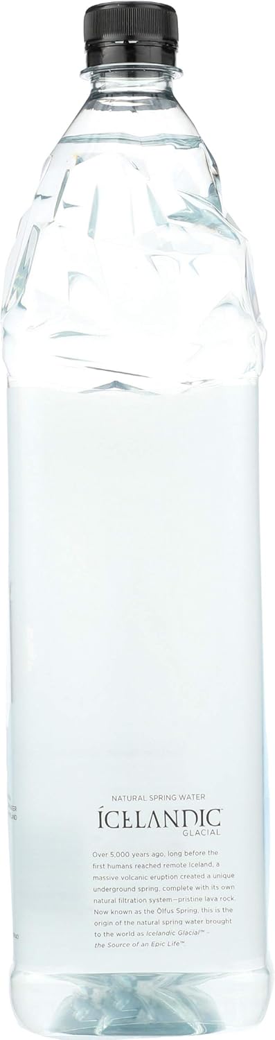 50.7 Oz Icelandic Glacial Natural Spring Water Single Bottle, Fl