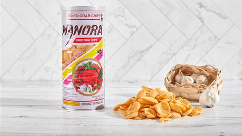 Generic 3 Packs 90 3 - Manora Fried Crab Chips - Banh Phong Vi Cua - g per Can with Cans per Order - Product