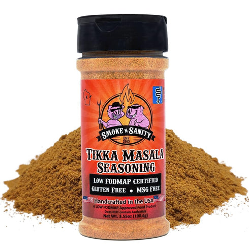 Smoke n Sanity Tikka Masala Seasoning - Certified Low FODMAP Seasonings -