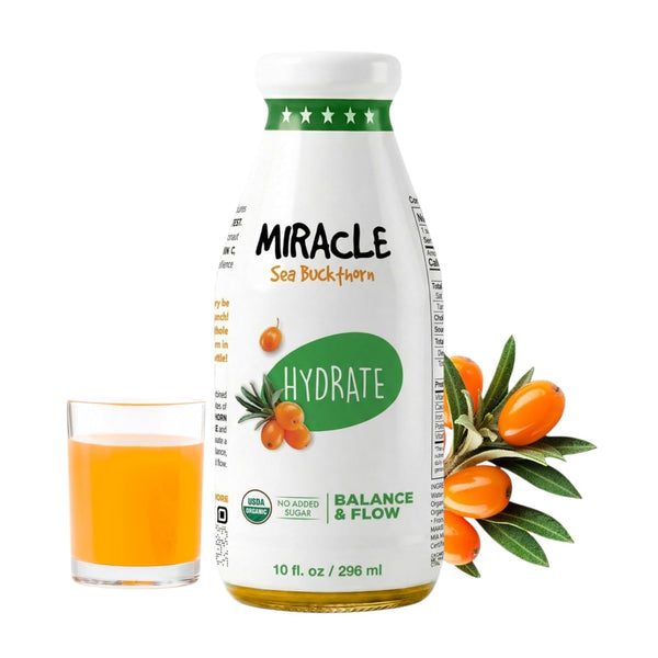 Miracle Sea Buckthorn HYDRATE USDA Organic Sea Buckthorn Juice Drink | Omega