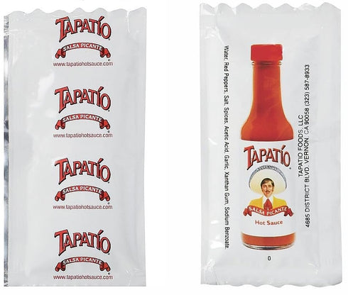 Tapatio Hot Sauce Travel size 1/4 oz 7 Gram (Pack of 50)
