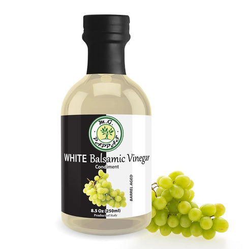 M.G. PAPPAS Aged White Balsamic Vinegar - Barrel Aged Balsamic from Italy