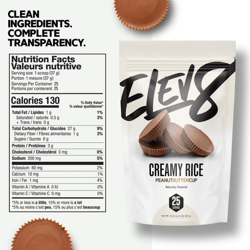 Elev8 25 Creamy Rice - Servings (Peanut Butter Cup)