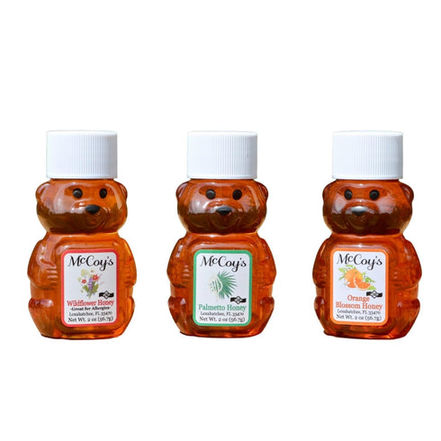 McCoy's Honey - 100% Pure, All-Natural, Raw Honey - Variety 2oz 3 Pack