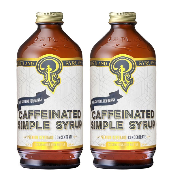 Portland Syrups - Caffeinated Simple Syrup - Premium Beverage Concentrate for a