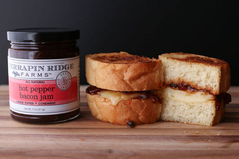 Set 10.5 oz Terrapin Ridge Farms Hot Pepper & Hot Pepper Berry Bacon Jam Perfect for Appetizers, Grilled Meats