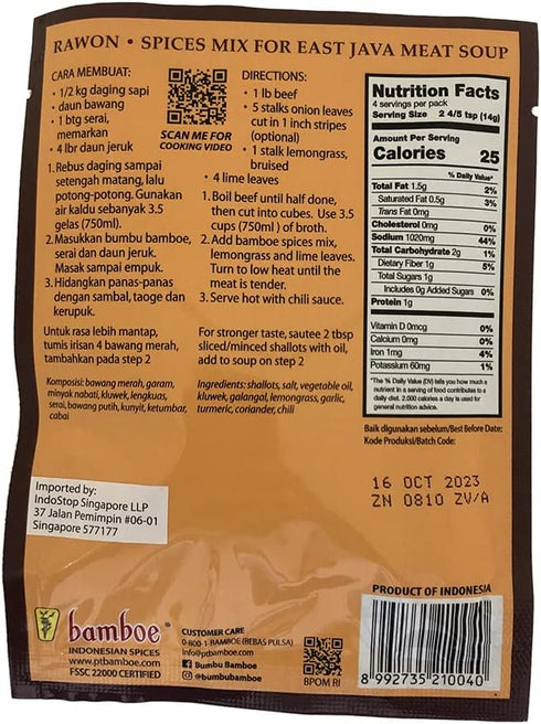 Bamboe 1.9oz bumbu rawon (east java beef soup)