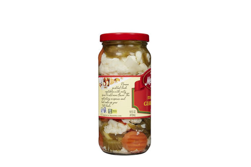 16 Oz Pack 6 Mezzetta Italian Mix Giardiniera Chicago Style - Hot Giardiniera with Carrots, Celery, Cauliflower