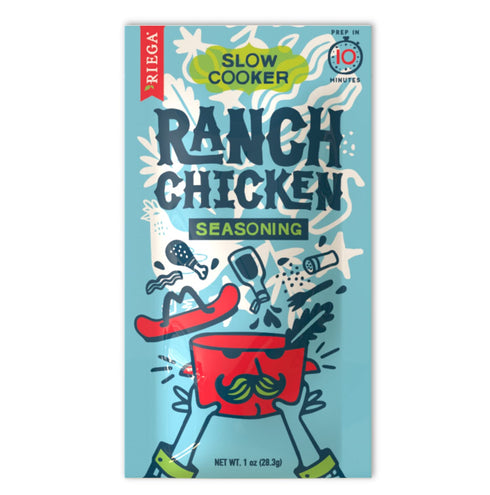 1 oz Packets, 8 Count Riega Ranch Chicken Seasoning Blend, Dry Spice Mix for Slow Cooker