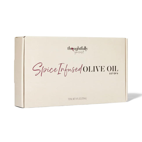 Set, Set 6 Thoughtfully Gourmet, Spice Infused Olive Oil Gift Premium Extra-Virgin Olive Oil from Spain, Flavors