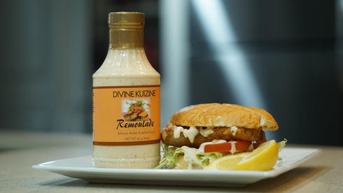 (2 Divine Kuizine Remoulade | Louisiana Fish Fry Dressing | Tartar & Seafood Spread Bottles)