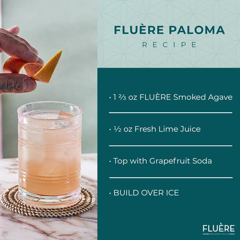 FLURE Smoked Agave | Zero Proof Mezcal Alternative | Non-Alcoholic Distilled Spirit | Made With Natural Agave Juice