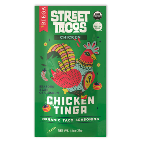 Riega Organic Chicken Tinga Street Taco Seasoning, 1.1 Ounce (Pack of 1)