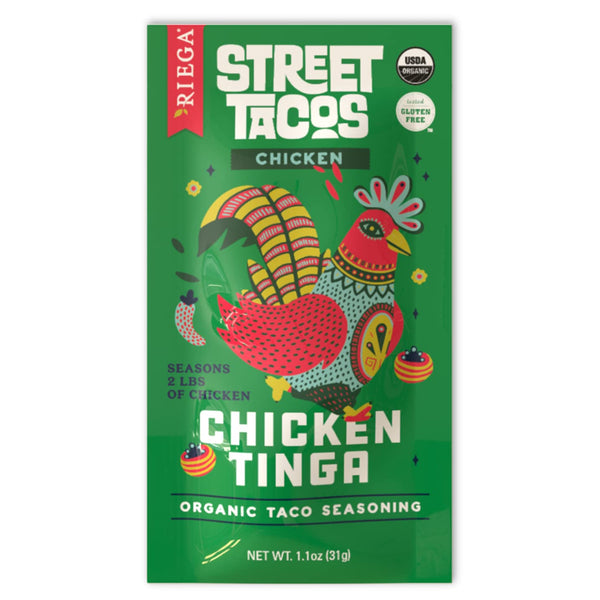 Riega Organic Chicken Tinga Street Taco Seasoning, 1.1 Ounce (Pack of 1)