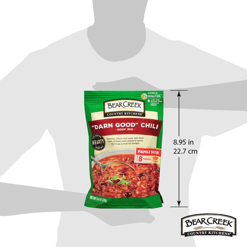 9.8 Bear Creek Soup Mix, Darn Good Chili, Ounce