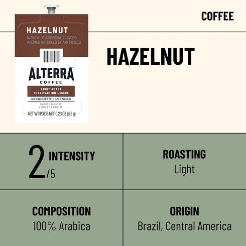 Freshpacks 40) Flavia Alterra Hazelnut Coffee works only with Flavia Brewers, Light Roast (Case