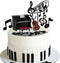Music Cake Toppers, Piano Violin Cake Decorations Set with Musical Score Note for Themed Birthday Party