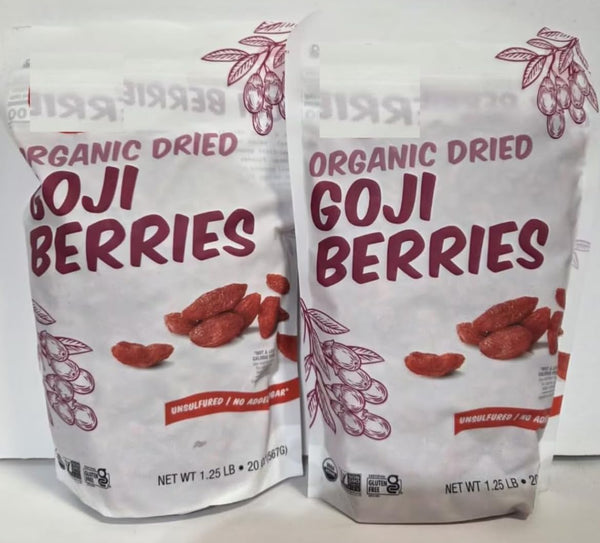 Generic Organic Made Nature Sun-Dried Unsulfured GOJI Berries 20oz 567g (Two Bags), standard