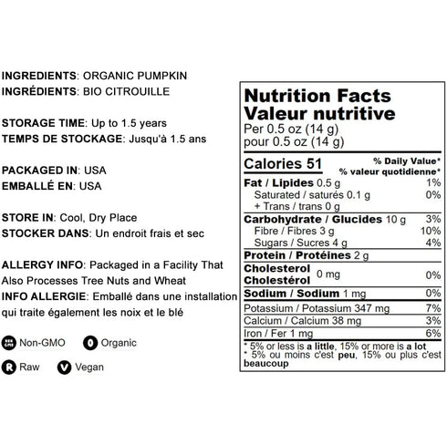 2 100% Food to Live Organic Pumpkin Fruit Powder, Pounds Non-GMO, Milled Dried Pumpkin, Pure, No Additives, Vegan